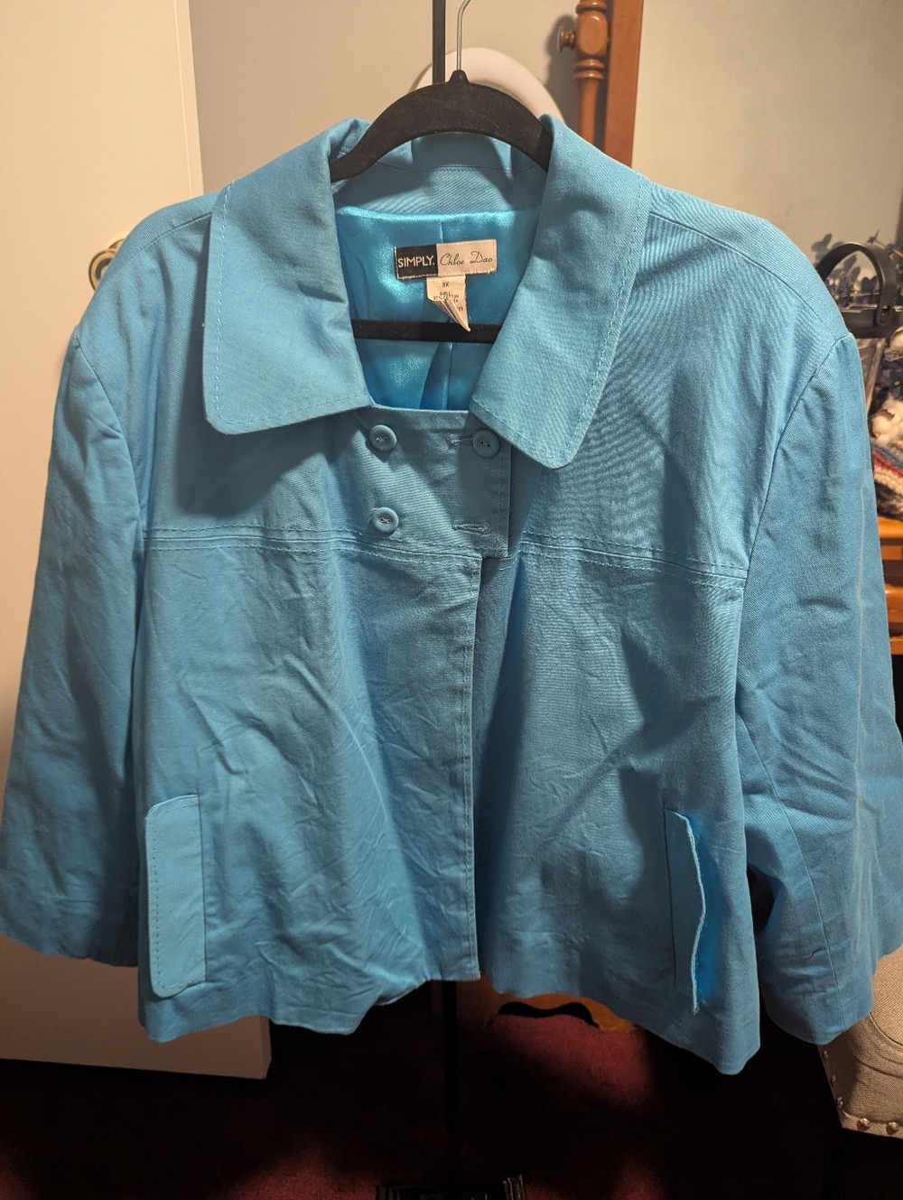 Chloe Light Blue Cropped Blazer